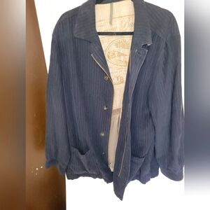 Tommy Bahama corduroy black jacket XL